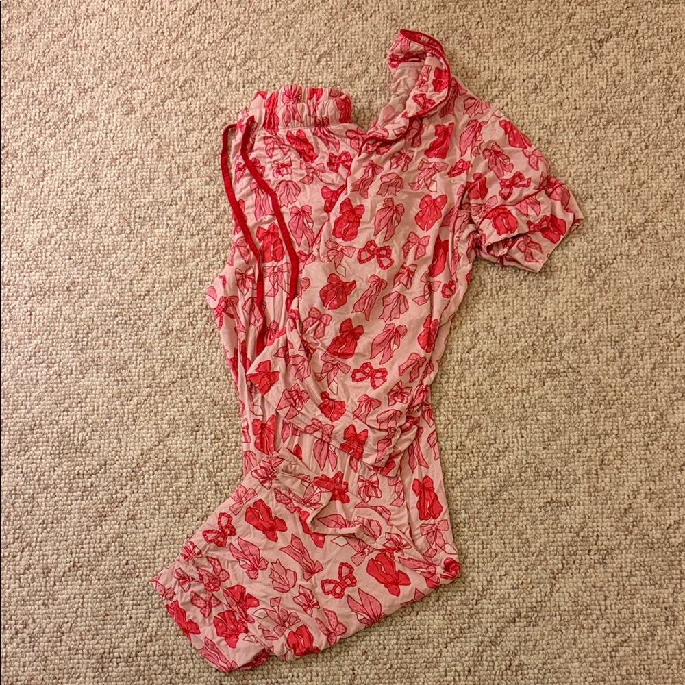 In My Jammers Bow Print Pajama Set